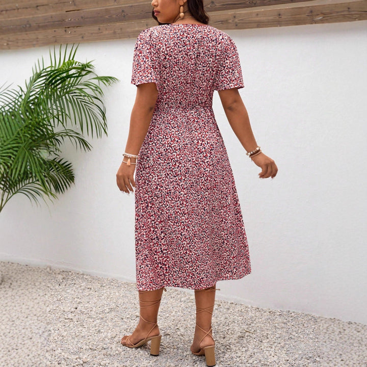 Damen Midikleid Drune