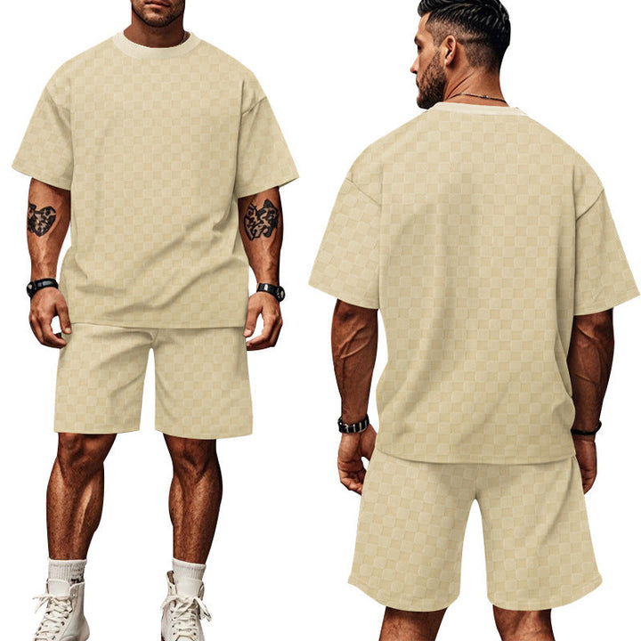 Herren lässiges Kurzarm-Set mit bequemer Passform und stylischem Design Drune