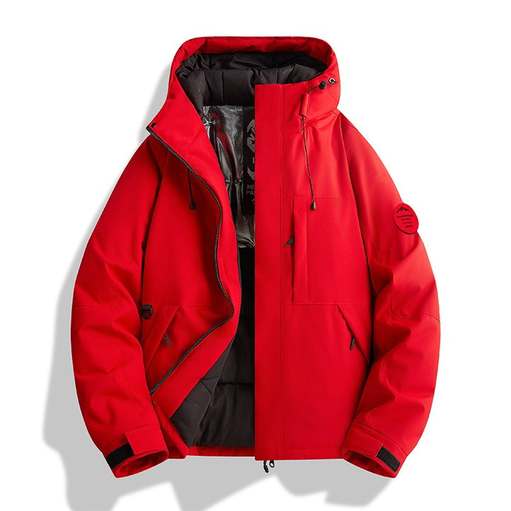 Damen Wattierte Winterjacke mit Kapuze, wasserabweisend und winddicht Drune