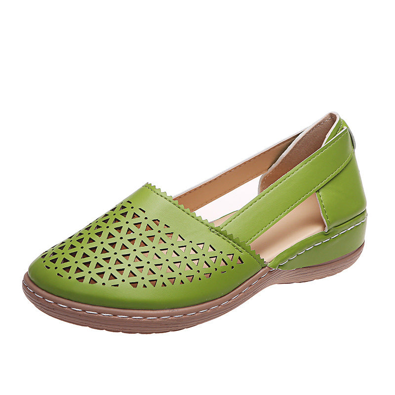 Damen  perforierte Slipper-Pumps mit seitlichen Cut-Outs elastischem Fersenband und dämpfender Komfortsohle Drune