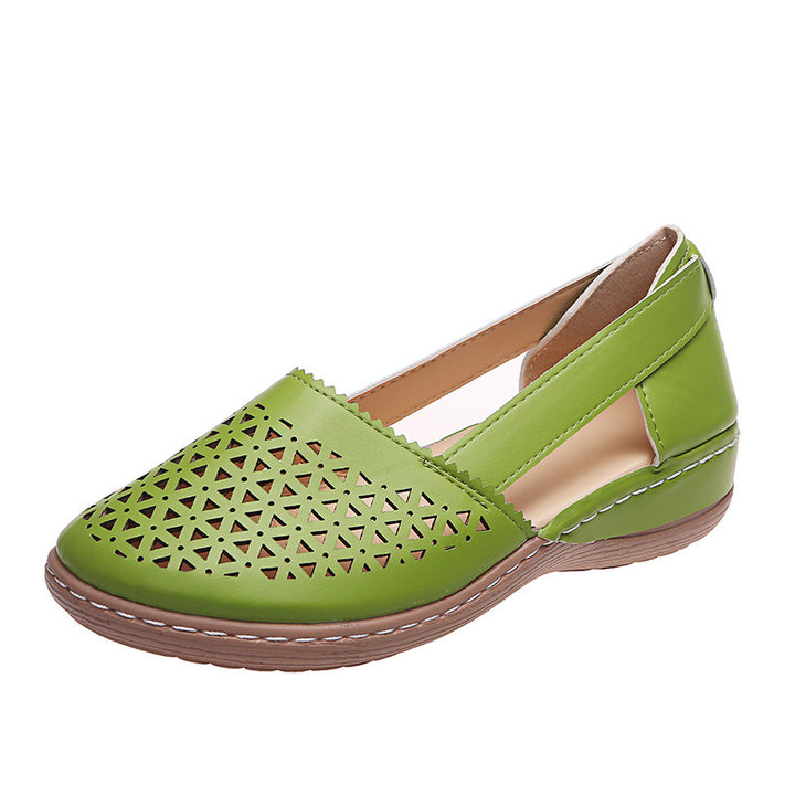 Damen  perforierte Slipper-Pumps mit seitlichen Cut-Outs elastischem Fersenband und dämpfender Komfortsohle Drune