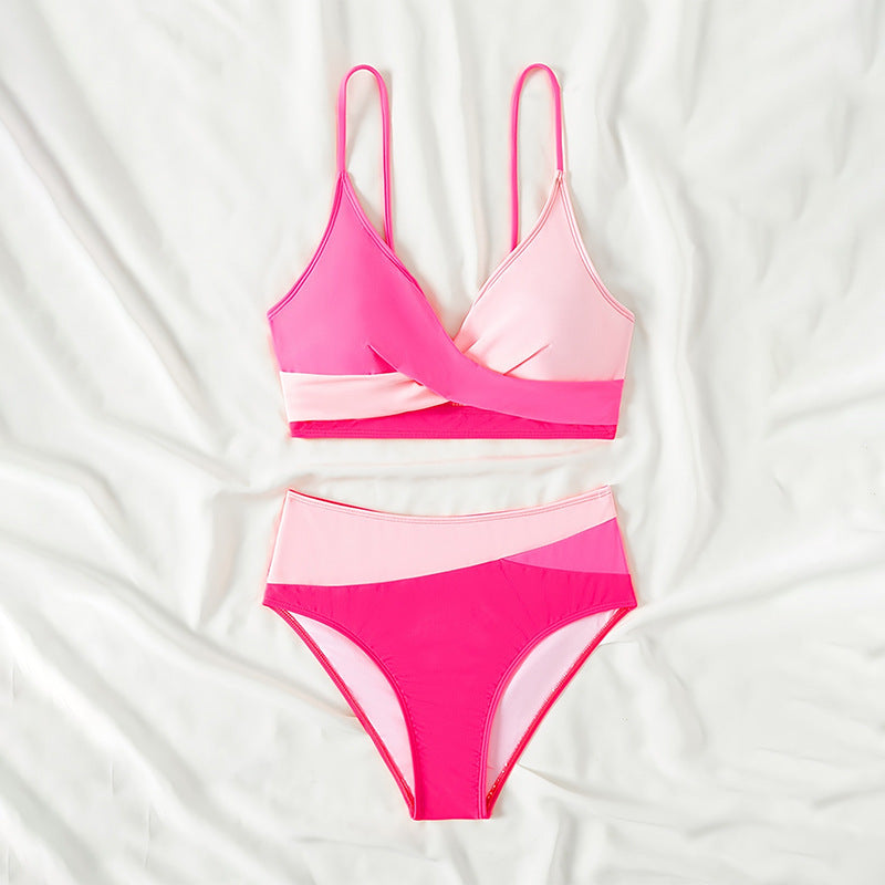 Damen Hochgeschnittener Bikini mit raffiniertem Wickeldesign Drune