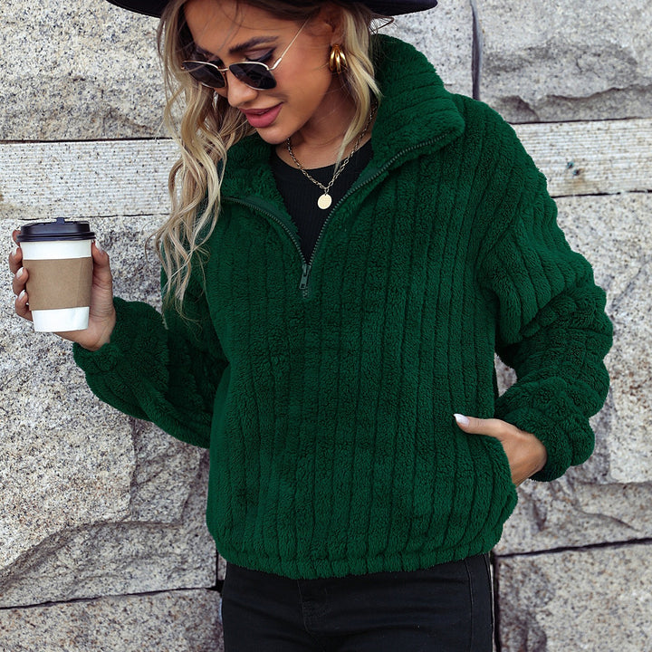 Damen Fleece-Pullover im lässigen Stil Drune