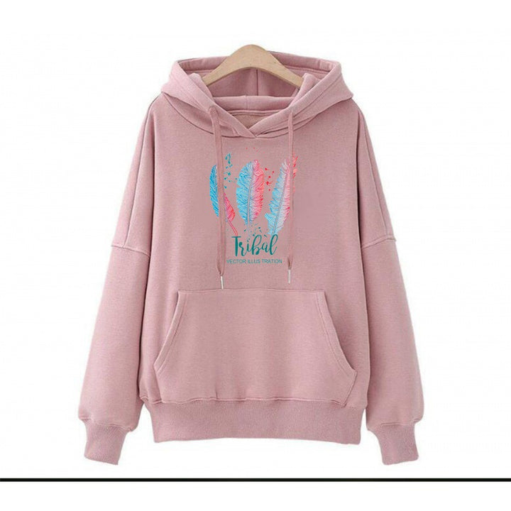 Damen Kuscheliger Kapuzenpullover mit tribalartigem Druck Drune