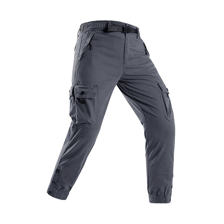 Herren technische Utility-Cargohose mit integriertem Webgürtel, Reißverschlusstaschen und verstellbaren Beinabschlüssen Drune