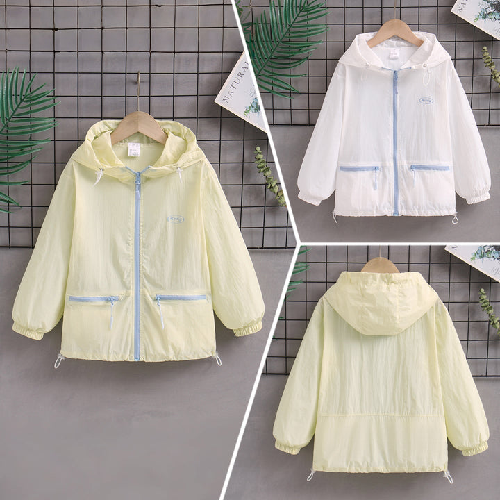Damen nan ultraleichte Kapuzen-Windjacke mit Reißverschlusstaschen Drune