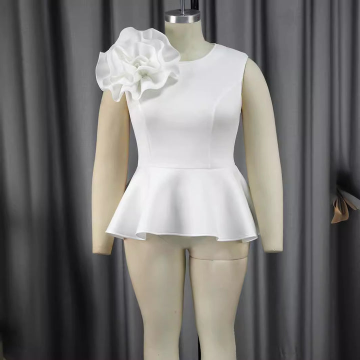Damen Elegantes Oberteil mit voluminösem Rüschendetail Drune