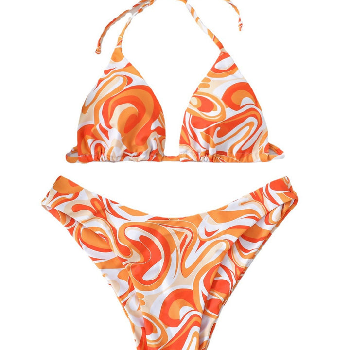 Damen Triangel-Bikini mit aufregendem Farbverlauf und hohem Beinausschnitt Drune