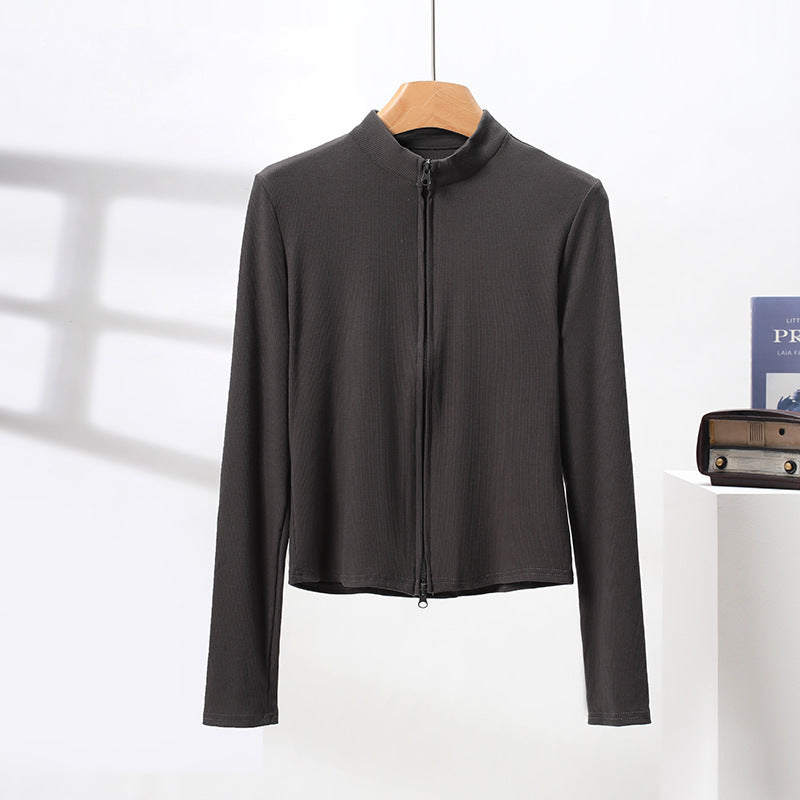 Damen Elegante und funktionale Sportjacke mit hohem Kragen Drune