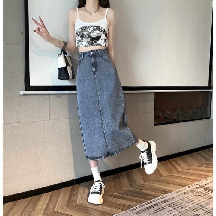 Damen Midikleid aus Denim Drune