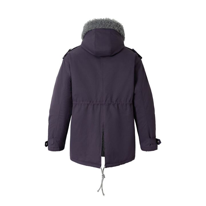 Damen Kurzparka mit Teddyfutter, Tunnelzug und Schnallenärmeln Drune