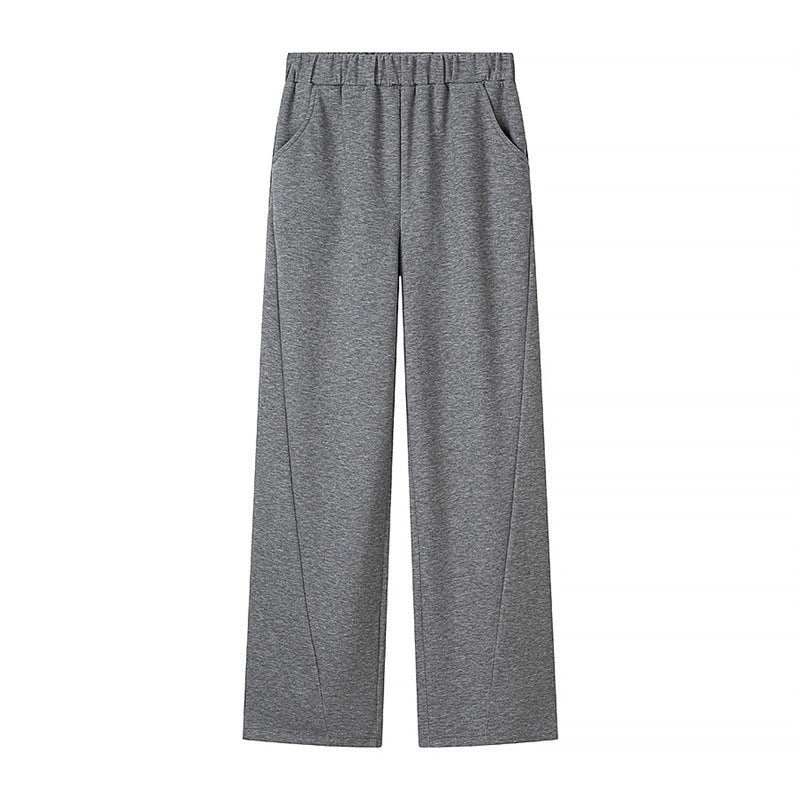 Damen Zweiteiliges Lounge‑Set aus weichem Sweat mit Rundhals und weiter Bundhose Drune