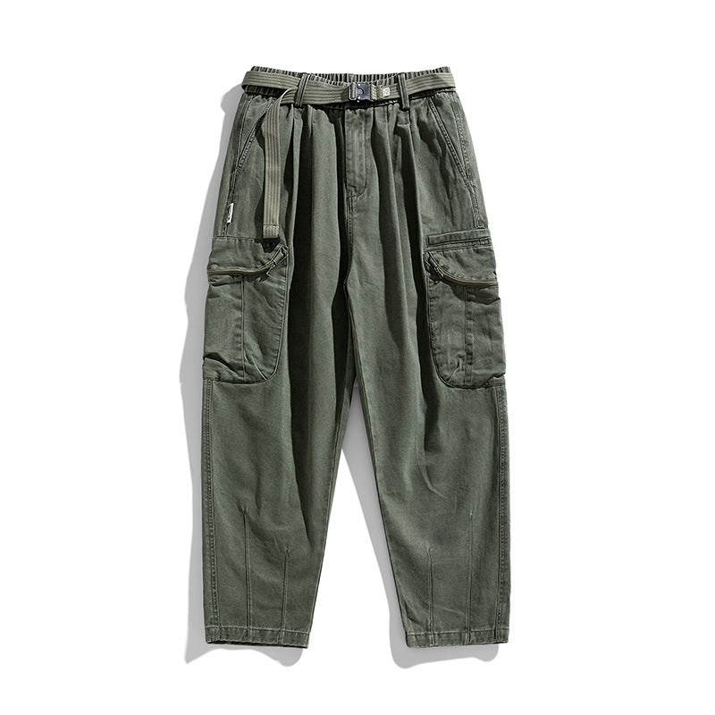 Herren Utility‑Cargo‑Hose im relaxed‑tapered Schnitt mit Elastikbund und großvolumigen Klappentaschen Drune