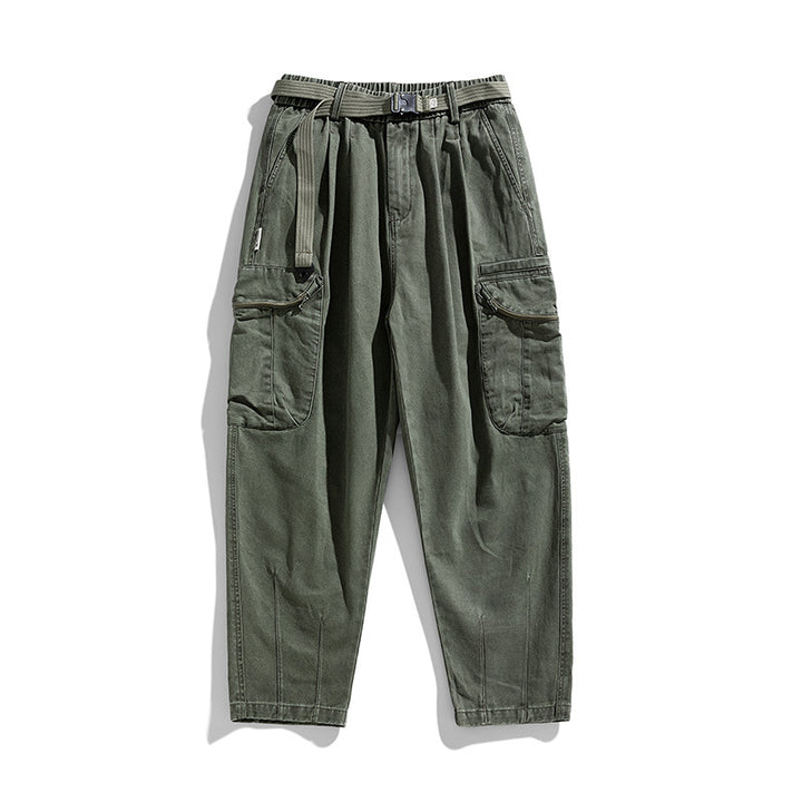 Herren Utility‑Cargo‑Hose im relaxed‑tapered Schnitt mit Elastikbund und großvolumigen Klappentaschen Drune