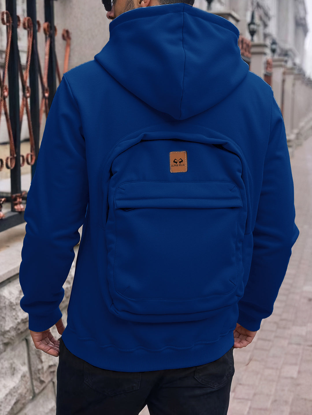 Herren Modische Kapuzenjacke mit praktischen Taschen Drune