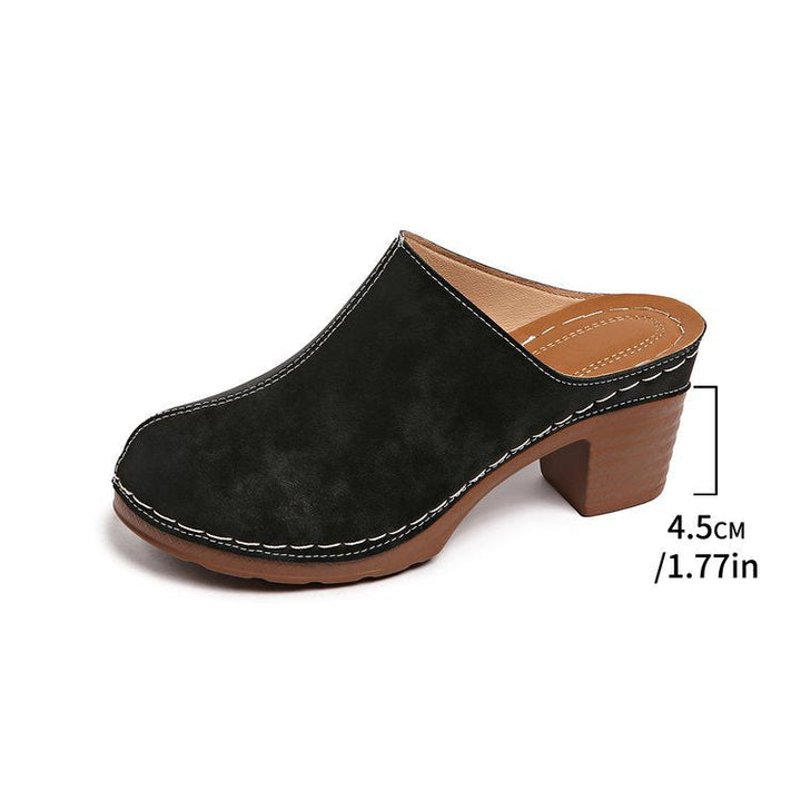 Damen Komfortable Clogs mit blockförmigem Absatz Drune