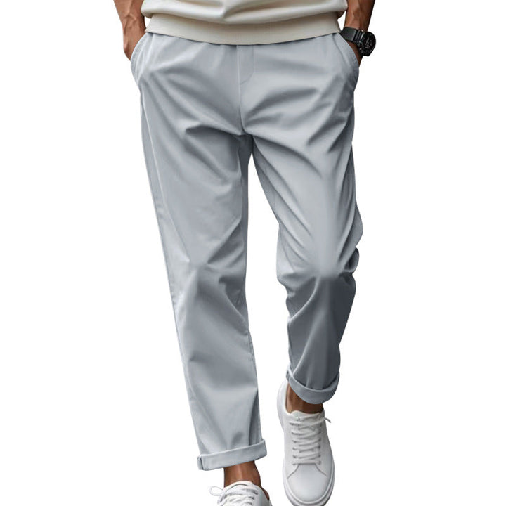 Herren elegante Chino-Hose mit bequemem Bund und modischem Schnitt Drune