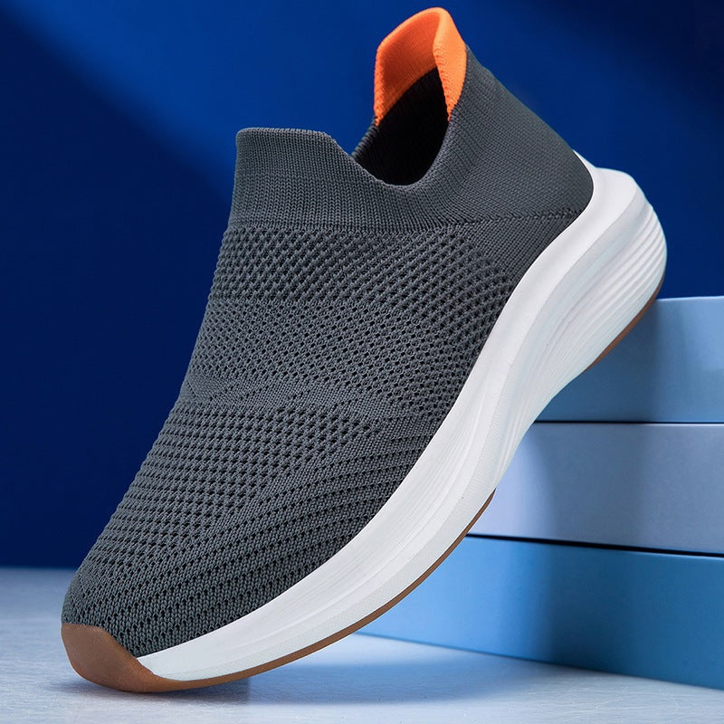 Unisex Atmungsaktiver Strick-Slip-On Sneaker mit Memory-Schaum-Zwischensohle Drune