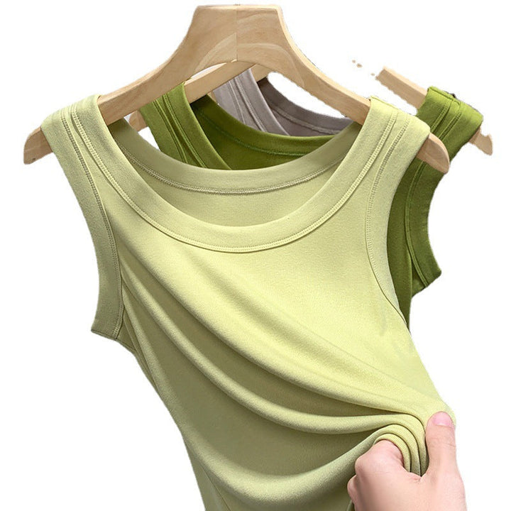 Damen Ärmelloses Basic-Top Aus Hochwertigem Material Drune