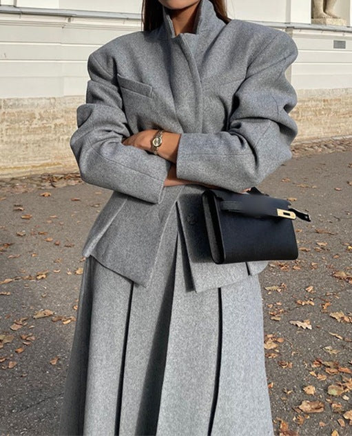 Damen Oversized Wollblazer im Smart-Casual-Stil Drune