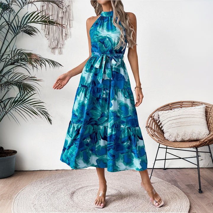 Damen Midikleid mit modernem Oberteil und Schößchen Drune