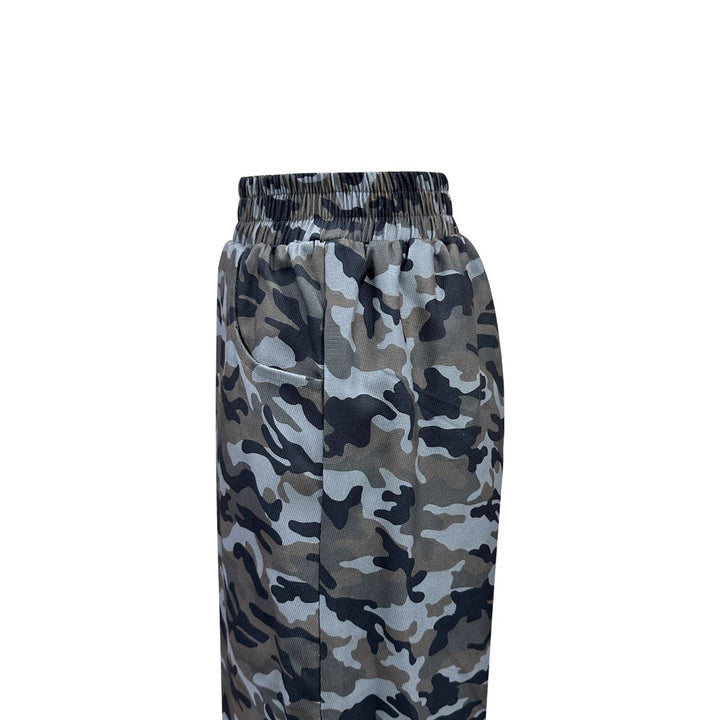Damen weite Cargo-Hose mit modernem Camouflage-Print Drune