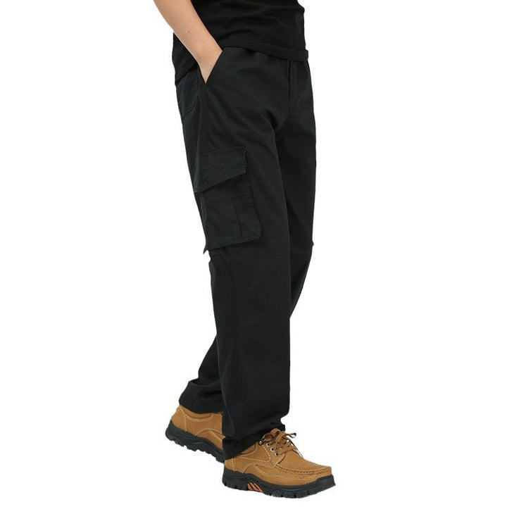 Herren utilitaristische Cargohose mit geradem Schnitt und Multifachtaschen Drune