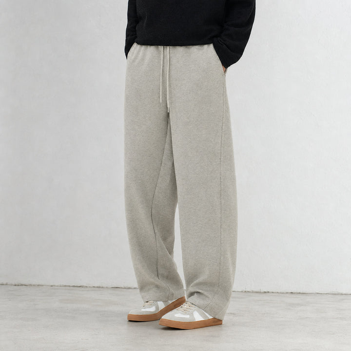 Herren Lounge-Jogginghose mit weitem Bein und Kordelzug Drune