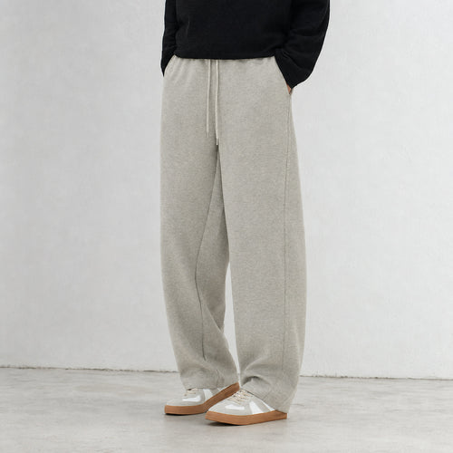 Herren Lounge-Jogginghose mit weitem Bein und Kordelzug Drune