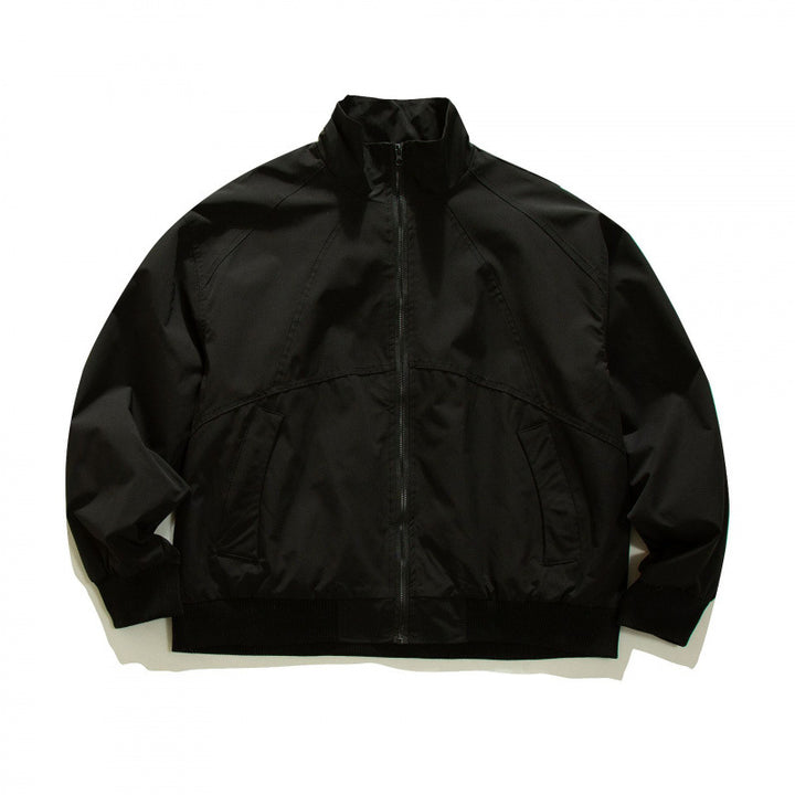 Herren Leichte Boxy-Trainingsjacke mit Stehkragen, Raglanärmeln und geripptem Saum Drune