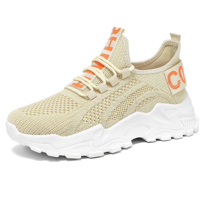Damen nan nahtloser 3D-Strick Slip-On Sneaker mit elastischem Schlupfschaft, gepolsterter Fersenlasche und griffiger Hybridprofilsohle Drune