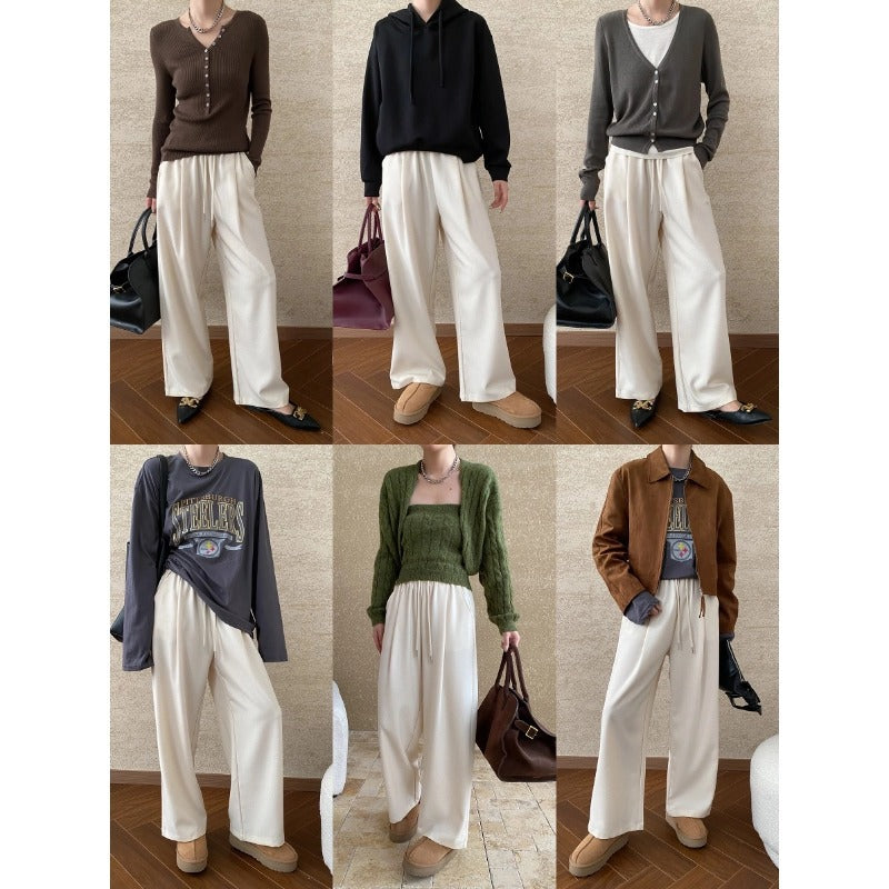 Damen Eleganter V-Ausschnitt Langarm Pullover mit Knopfleiste Drune