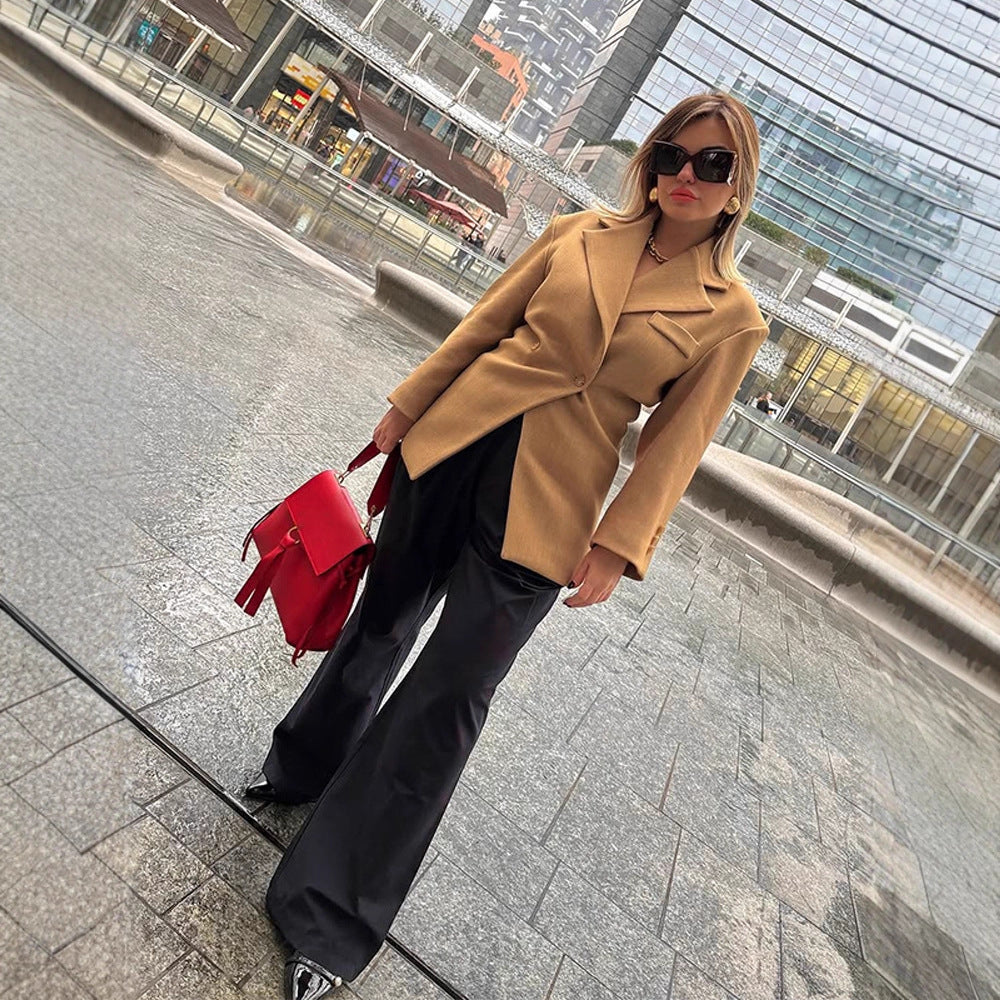 Damen Elegante oversized Blazerjacke mit Knopfdetails und zeitgemäßer Silhouette Drune