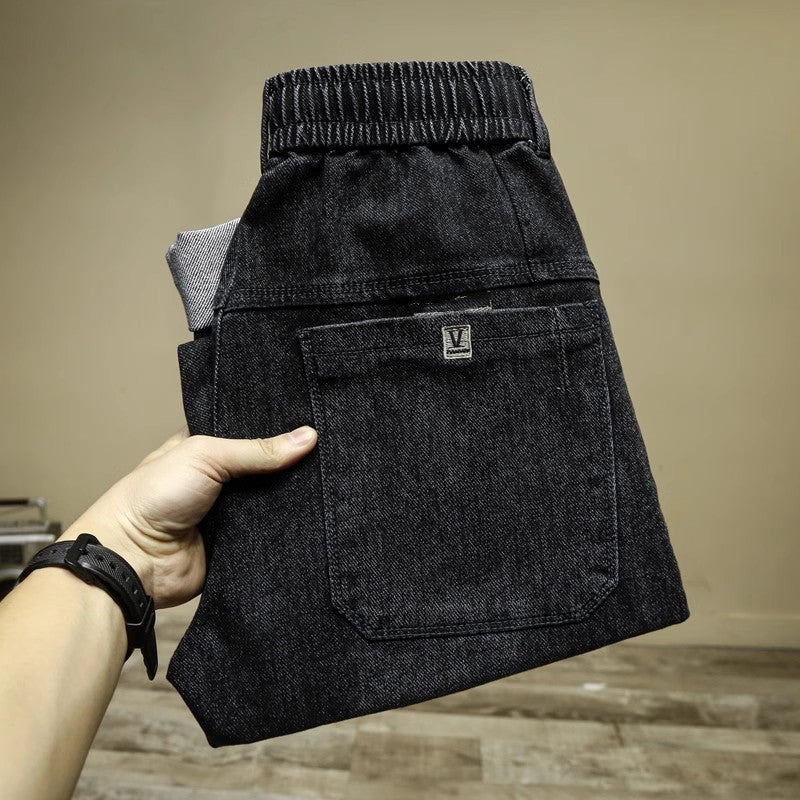 Herren Lässige Denim-Hose mit Kontrastbuchse Drune