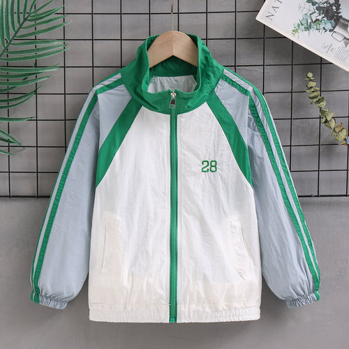 Damen nan sportlicher Retro Windbreaker mit Stehkragen und Raglanärmeln Drune