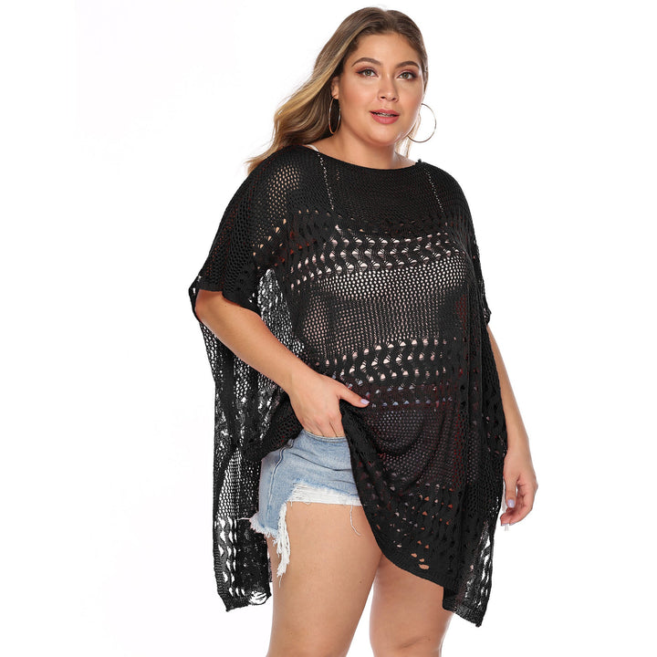 Damen stylischer Häkel-Strandüberwurf Drune
