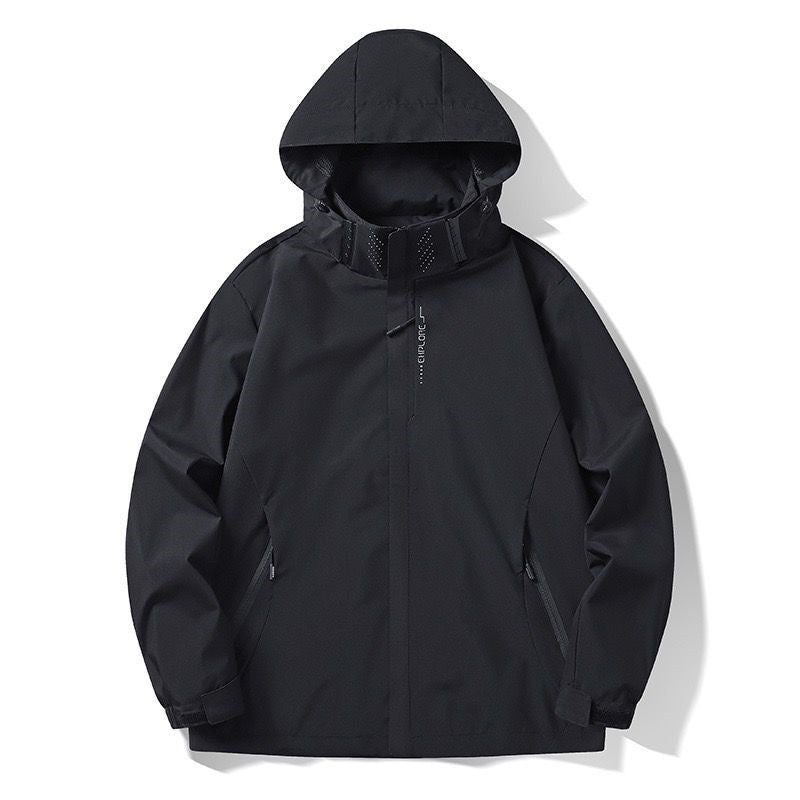 Herren Leichte Softshell-Funktionsjacke mit atmungsaktivem Meshfutter und verstellbarer Kapuze Drune