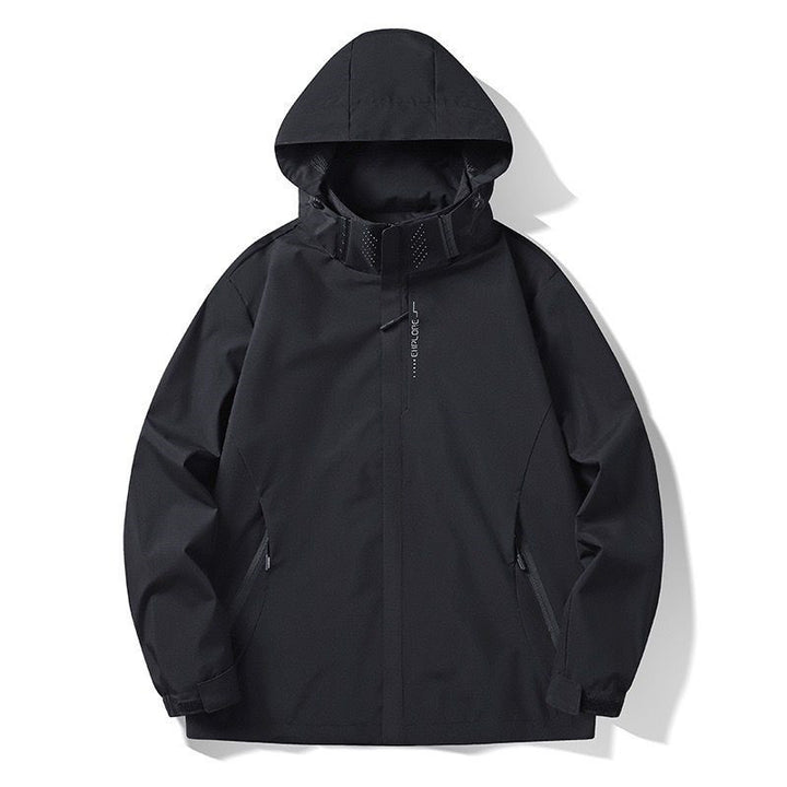Herren Leichte Softshell-Funktionsjacke mit atmungsaktivem Meshfutter und verstellbarer Kapuze Drune