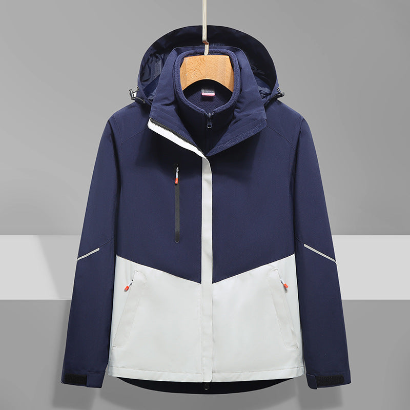 Herren Softshell-Outdoorjacke mit Kapuze, wind- und wasserdicht Drune