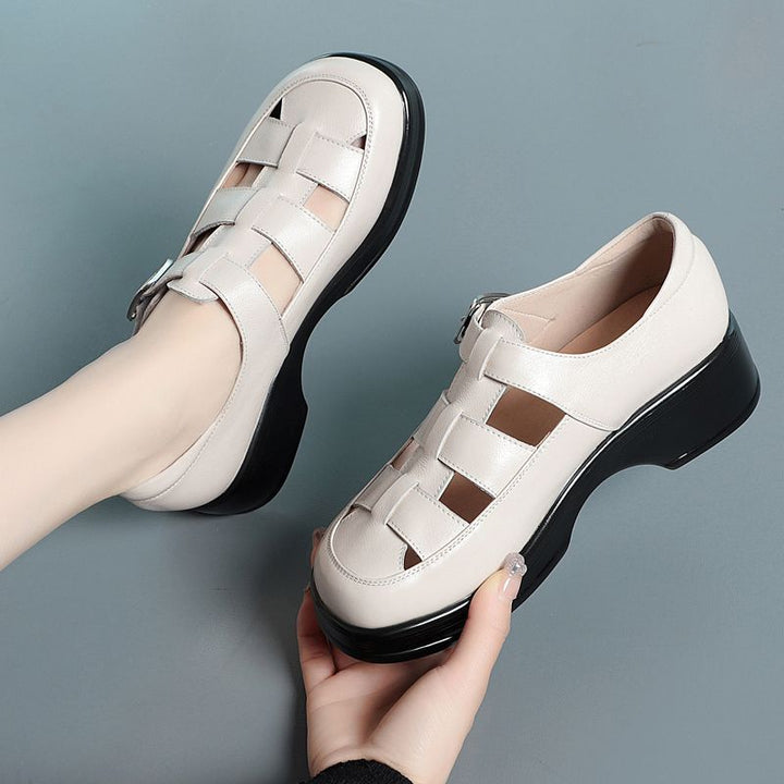 Damen Elegante Komfortsandalen mit verstellbarem Riemen und bequemem Absatz Drune