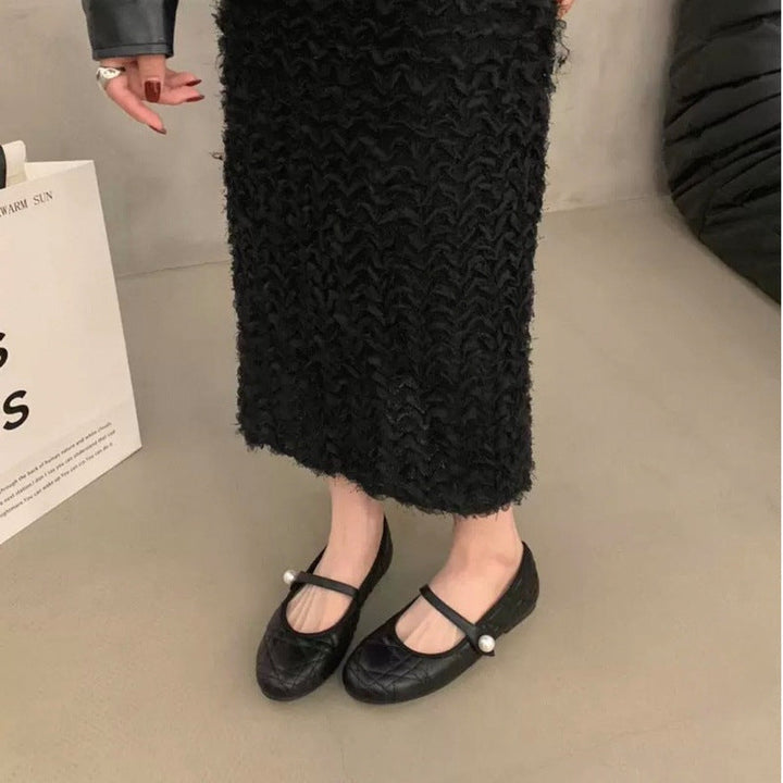 Damen Ballerinas mit schickem Riemen und eleganter Stepp-Optik Drune
