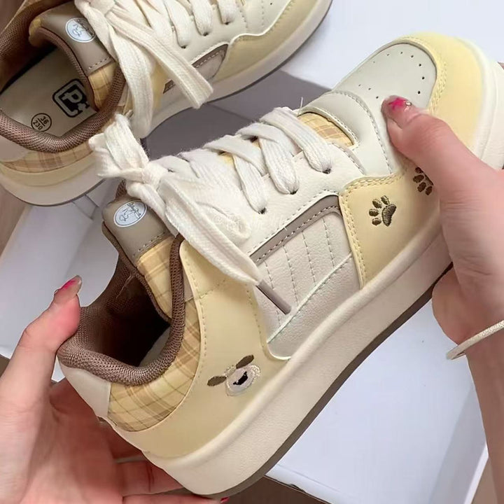Damen Freizeitsneakers mit karierter Applikation und weicher Polsterung Drune
