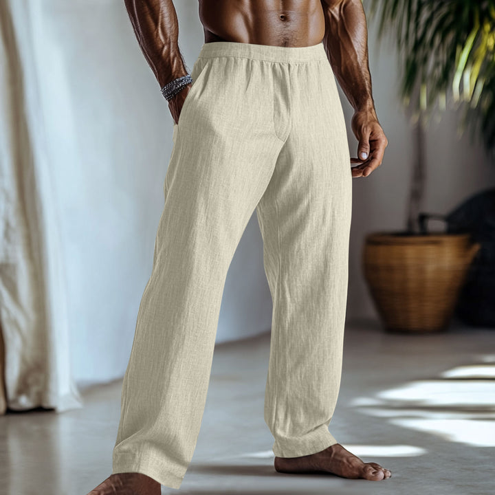 Herren Leichte Sommerhose aus atmungsaktivem Leinen Drune