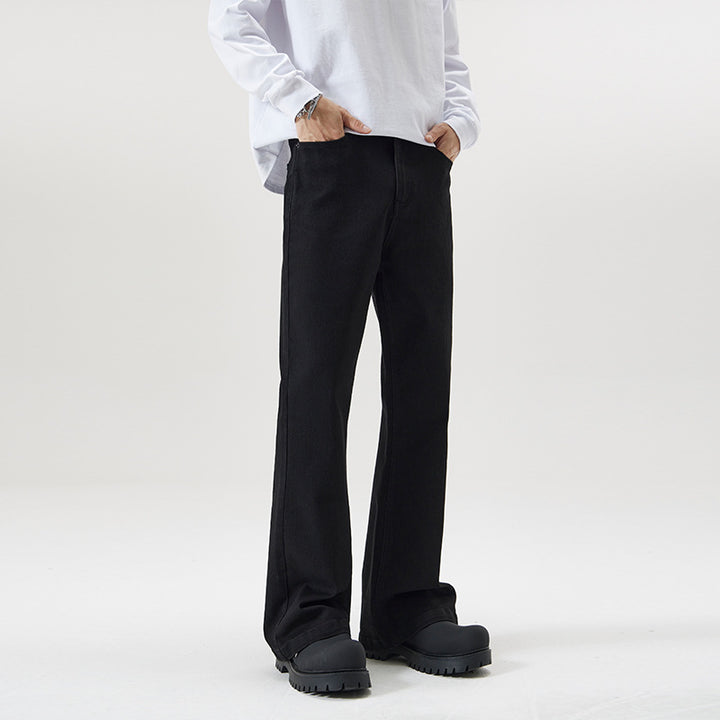 Herren weit geschnittene Denimhose mit geradem Bein Drune
