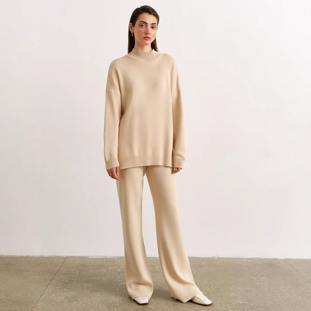 Damen komfortables Strick-Ensemble mit weitem Schnitt Drune