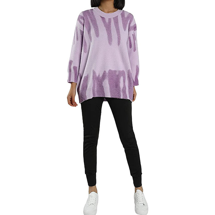 Damen Großer lockerer Pullover im modernen Farbverlauf Drune