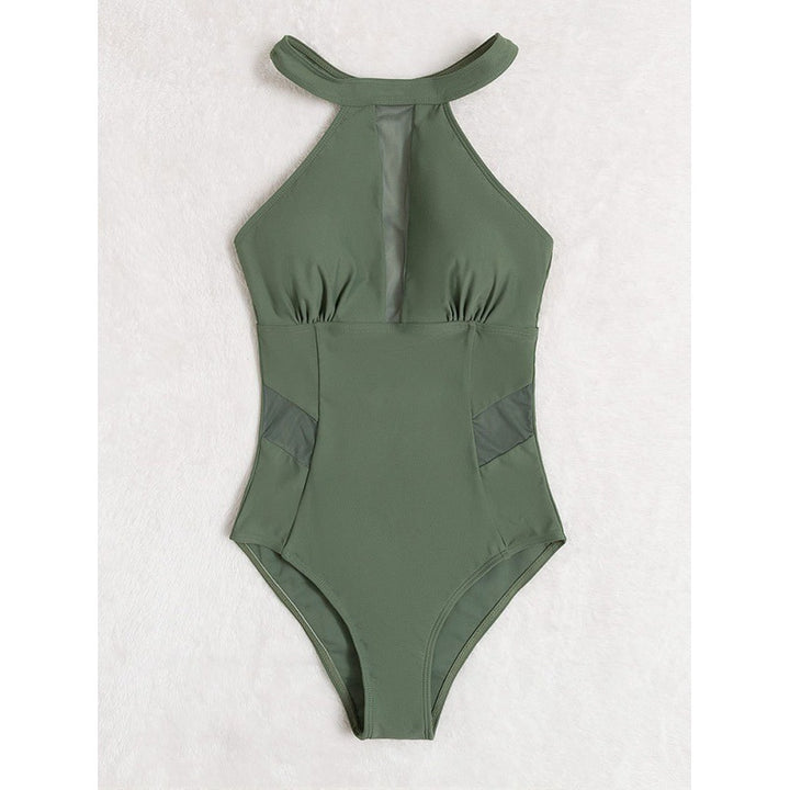Damen Sportlicher Badespielanzug mit transparenten Einsätzen Drune