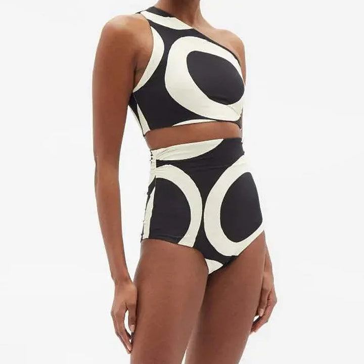 Damen Bikiniset mit asymmetrischem Oberteil und elegantem Wickelrock Drune