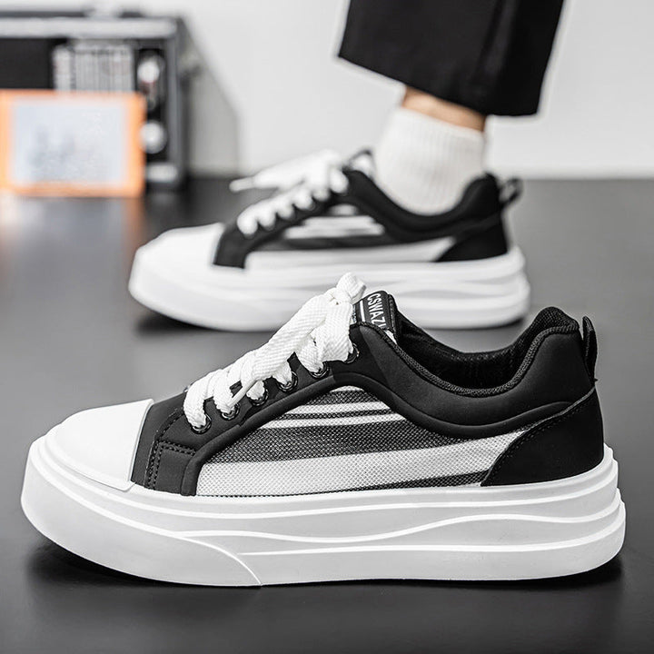 Damen modische Plattform Sneakers mit atmungsaktiver Oberflächenstruktur Drune