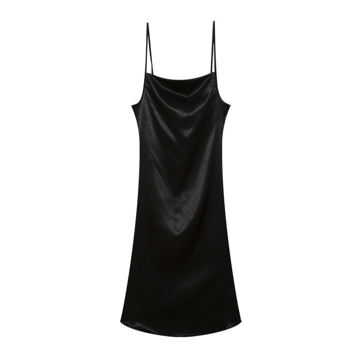 Damen Satin Slip Kleid Drune